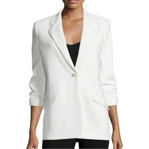 Elizabeth and James Women’s Size 00 White Heritage One Button Suit Jacket Blazer